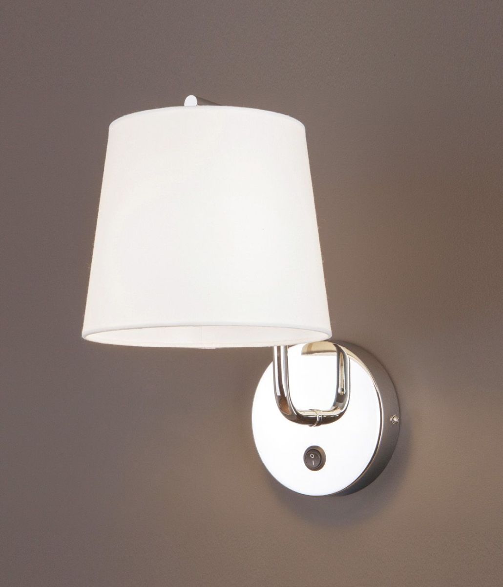 MaxLight Chicago lámpara de pared 1x40 W blanco-cromo W0195