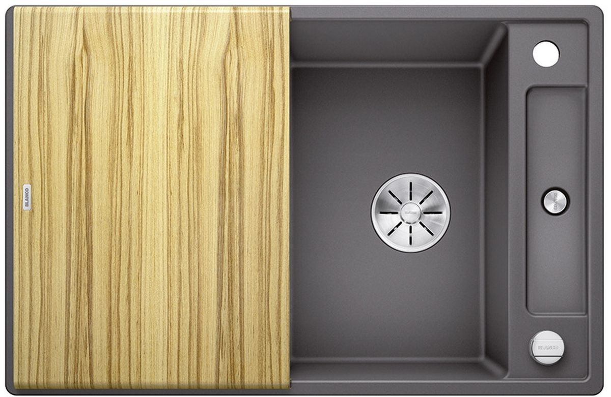 Blanco Axia III 45 S fregadero de granito 78x51 cm gris/grafito/ónix 523174