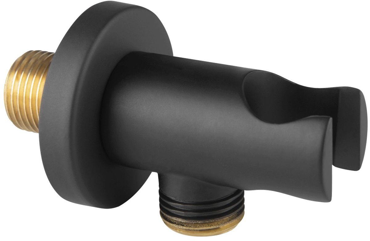 Ferro conector angular con soporte negro PKN14BL