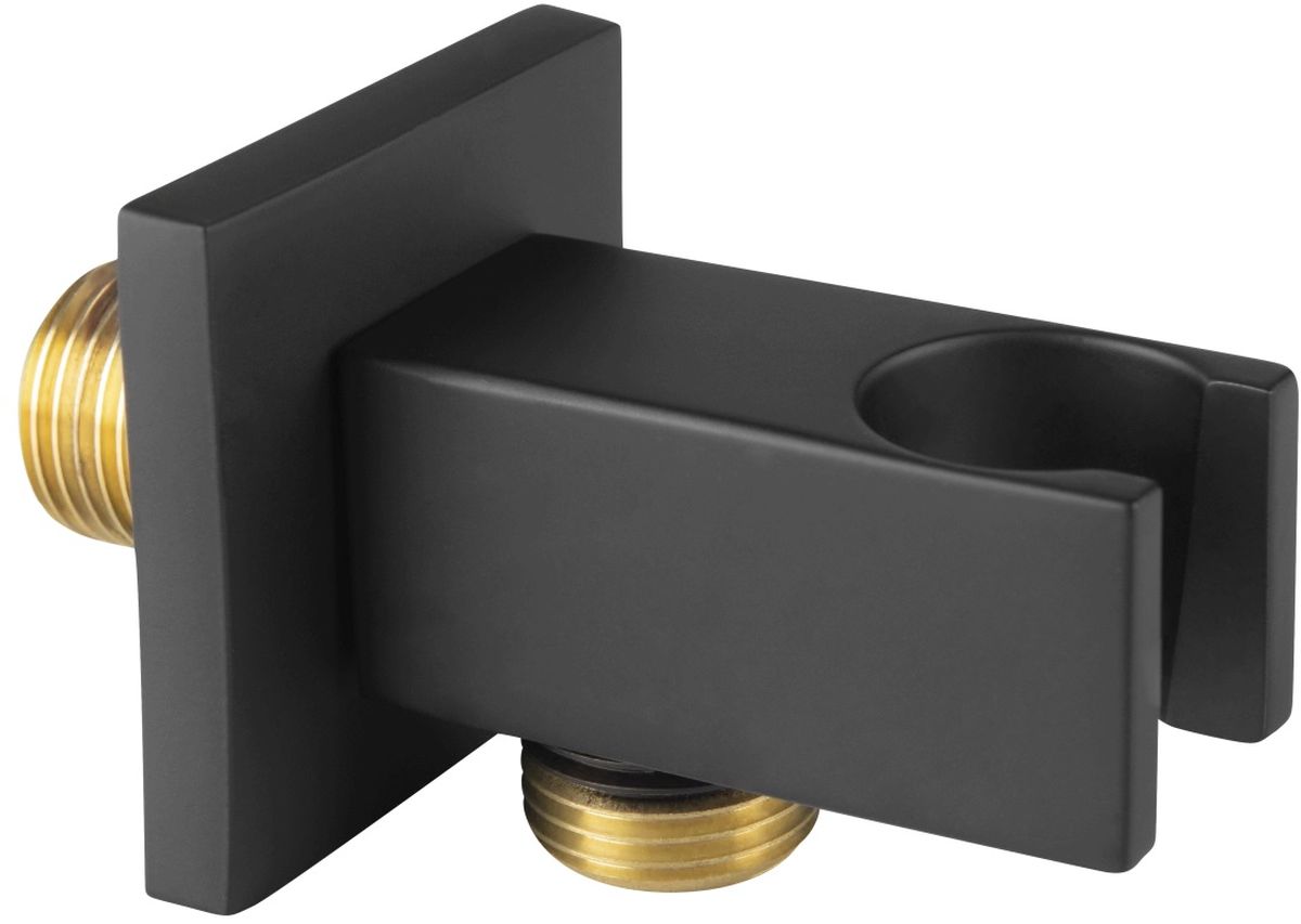 Ferro conector angular con soporte negro PKN15BL
