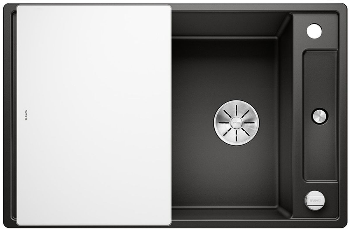 Blanco Axia III 45 S fregadero de granito 78x51 cm negro 525840