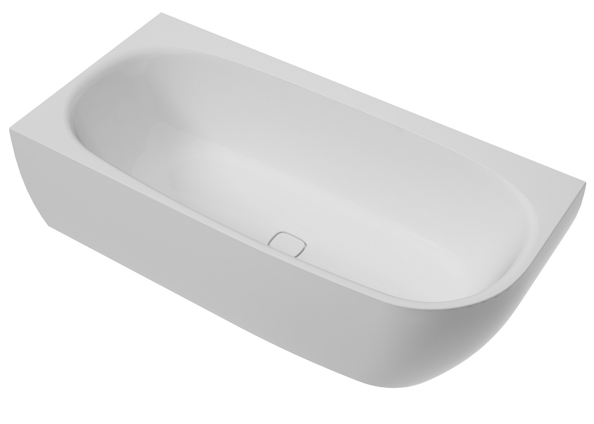 Hoesch iSensi bañera de esquina 160x75 cm rectangular blanco 3969.010