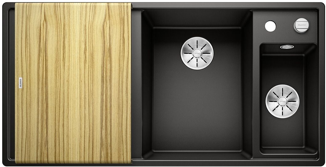 Blanco Axia III 6 S fregadero de granito 100x51 cm negro 525851