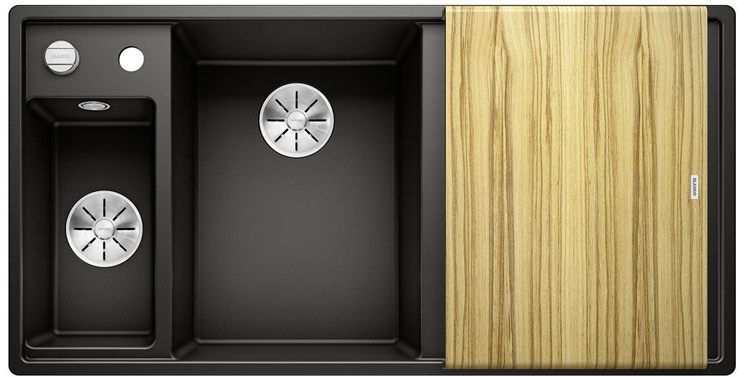 Blanco Axia III 6 S fregadero de granito 100x51 cm negro 525849