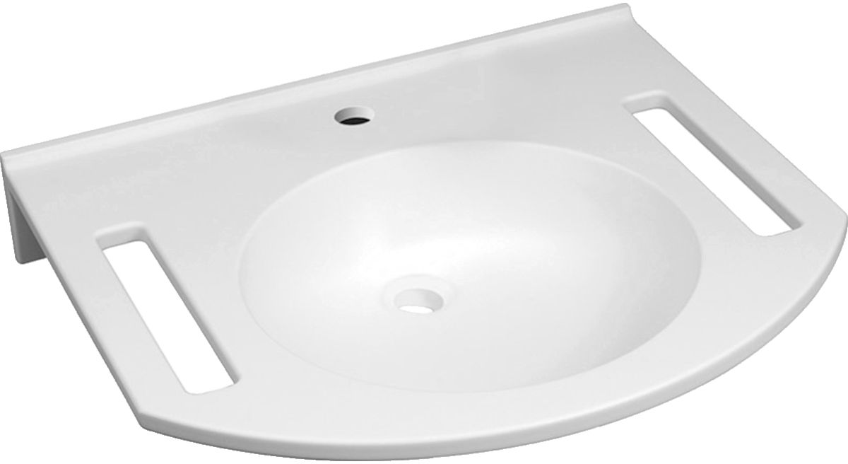 Geberit Publica lavabo 60x55.5 cm clásico para discapacitados blanco 402160016