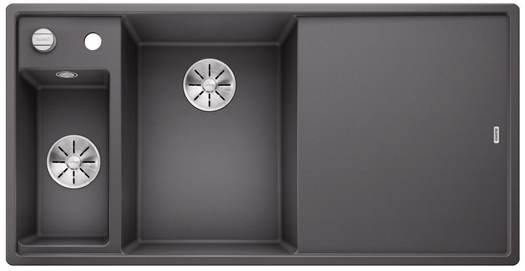 Blanco Axia III 6 S fregadero de granito 100x51 cm gris/grafito/ónix 524644