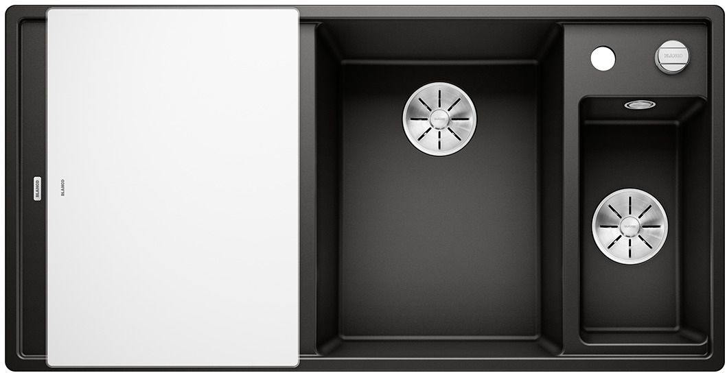 Blanco Axia III 6 S fregadero de granito 100x51 cm negro 525850