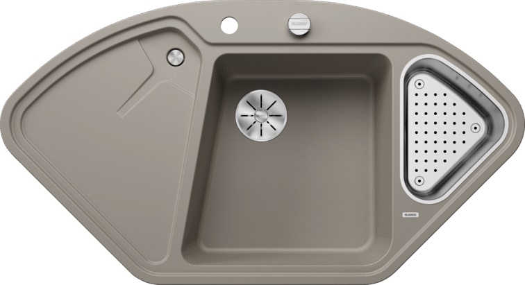 Blanco Delta II fregadero de granito 105.7x57.5 cm marrón 523666