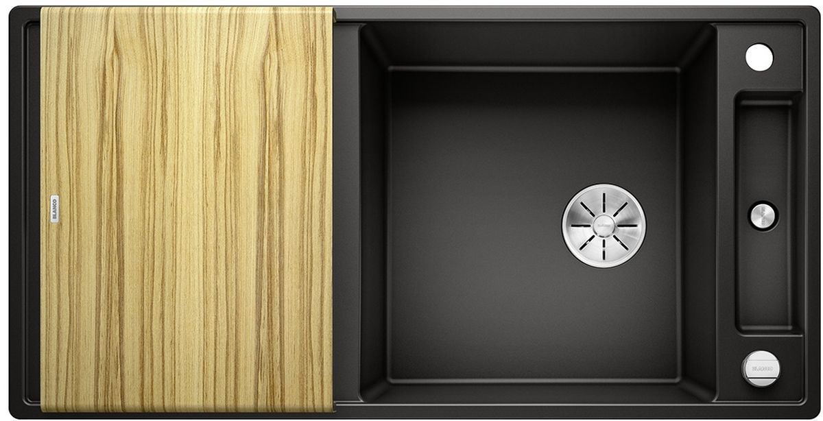 Blanco Axia III XL 6 S fregadero de granito 100x51 cm negro 525858