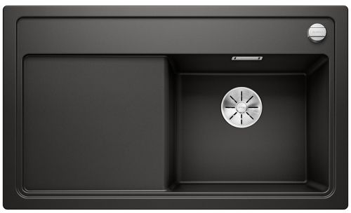 Blanco Zenar 45 S fregadero de granito 86x51 cm negro 526037