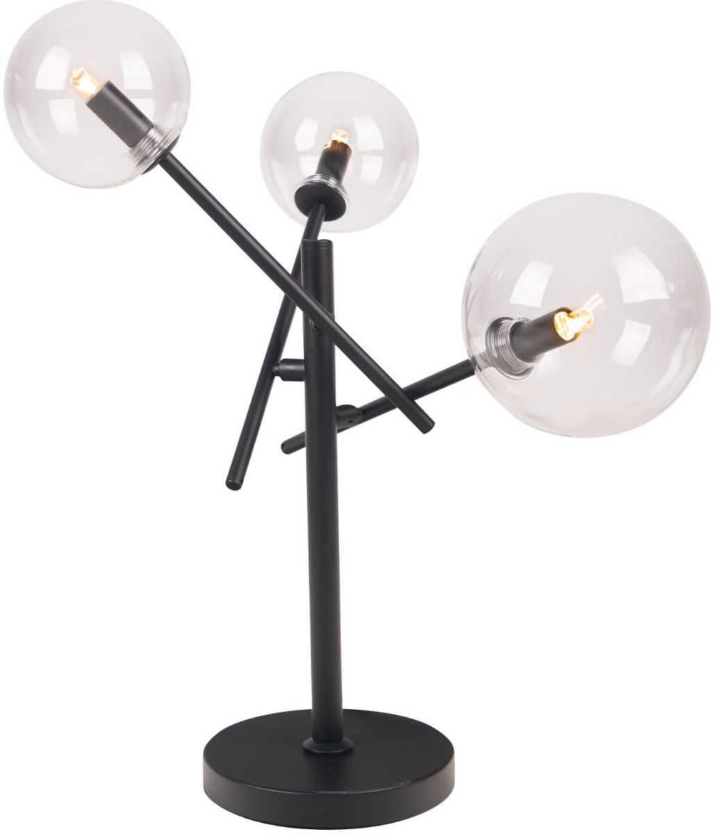 MaxLight Lollipop lámpara de sobremesa 3x40 W negro-transparente T0043