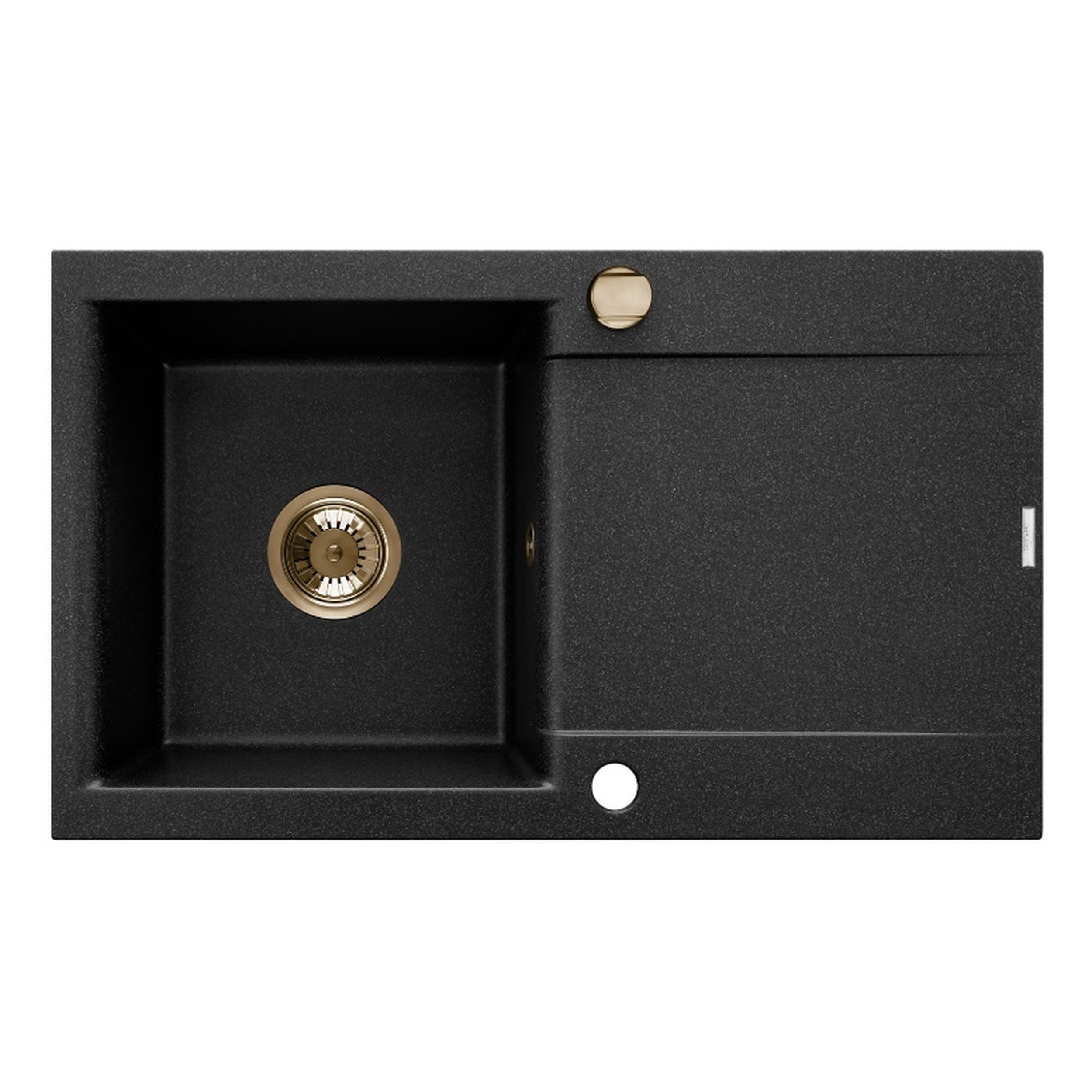 Invena Tesalia fregadero de granito 76x44 cm negro AZ-01-Z43