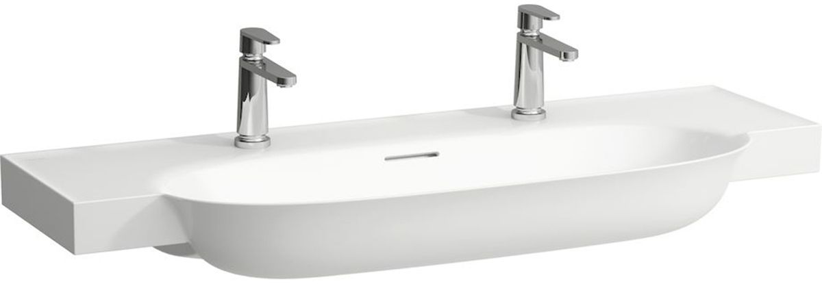 Laufen The New Classic lavabo 120x48 cm semicircular clásico-para mueble blanco brillante H8138580001071