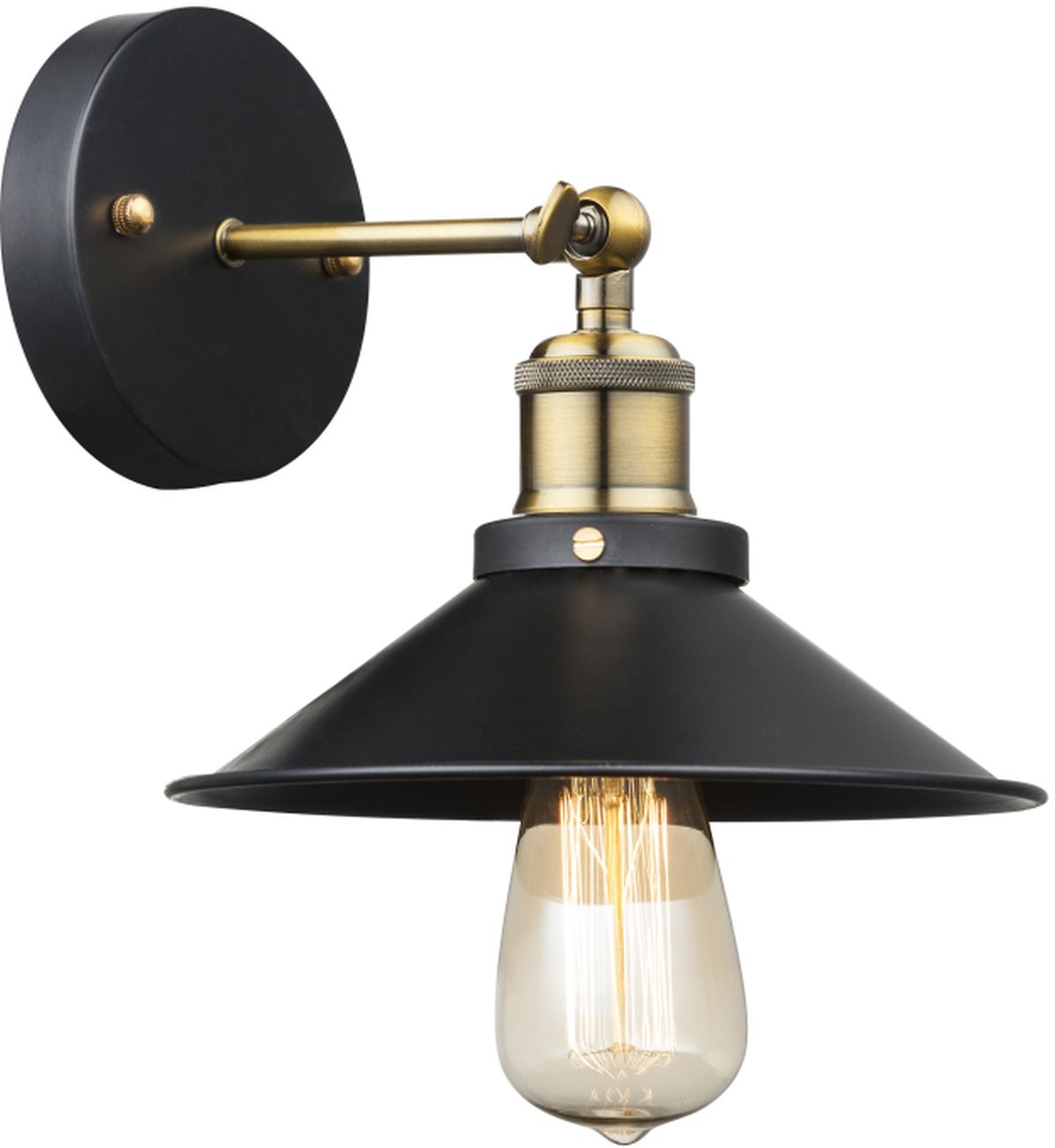 Globo Lighting Lenius lámpara de pared 1x60 W negro-oro 15053W