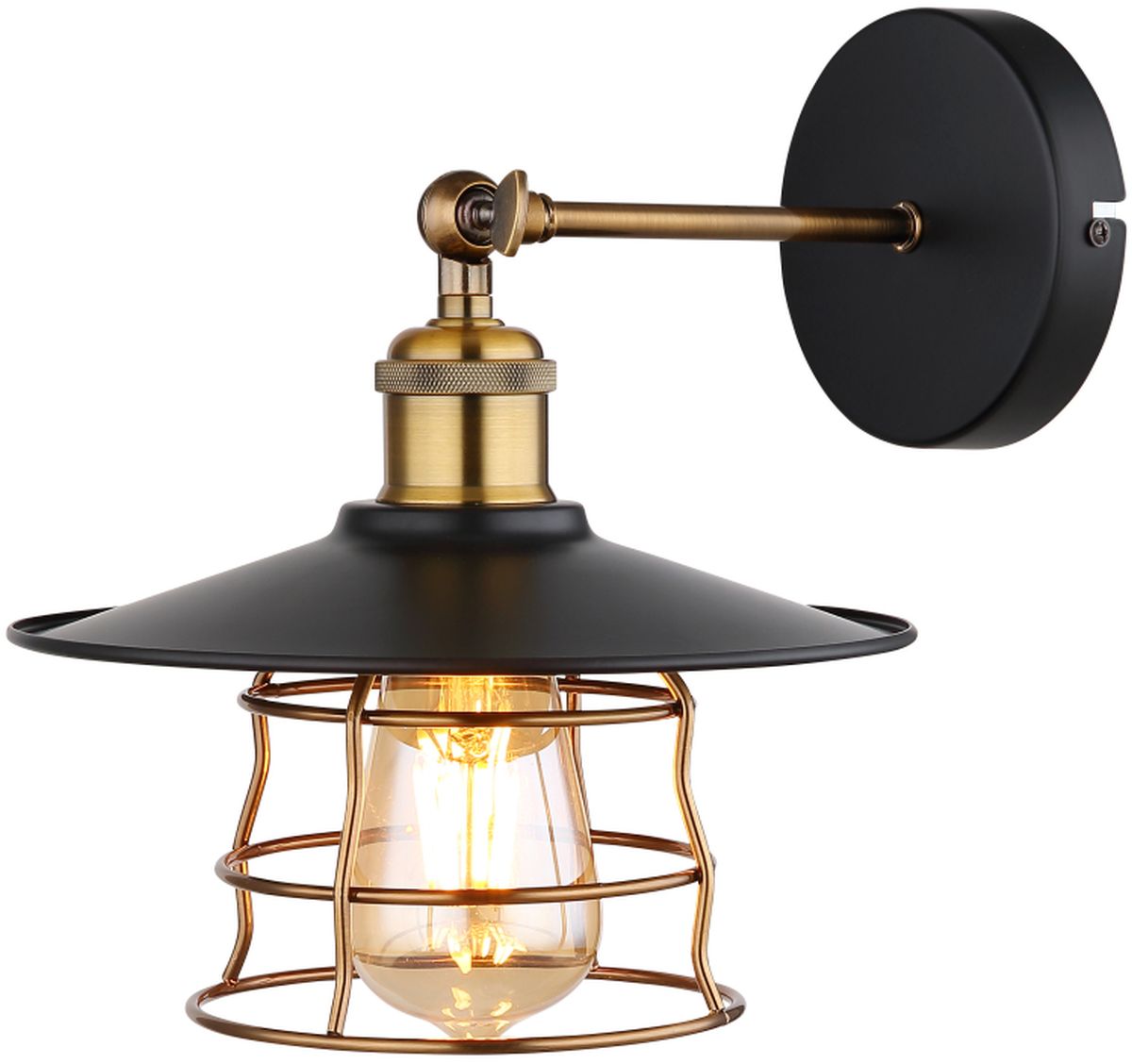 Globo Lighting Viejo lámpara de pared 1x60 W negro-cobre 15086BW