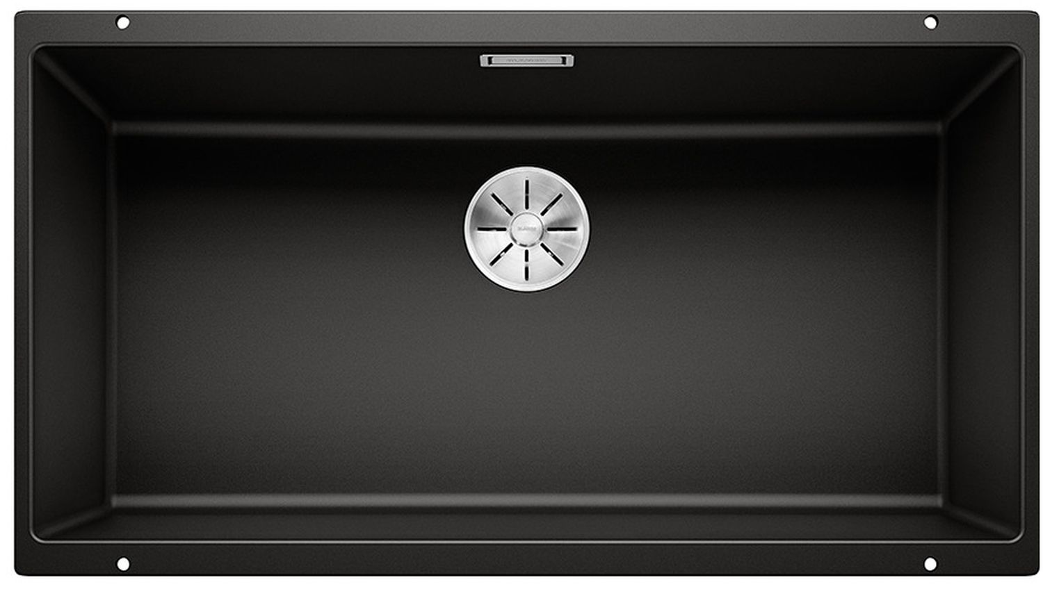 Blanco Subline 800-U fregadero de granito 80x40 cm negro 526005