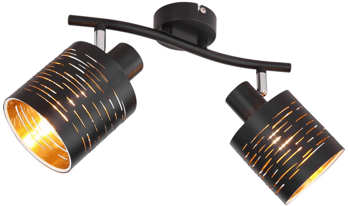 Globo Lighting Tunno lámpara de techo 2x15 W negro-oro 15342-2