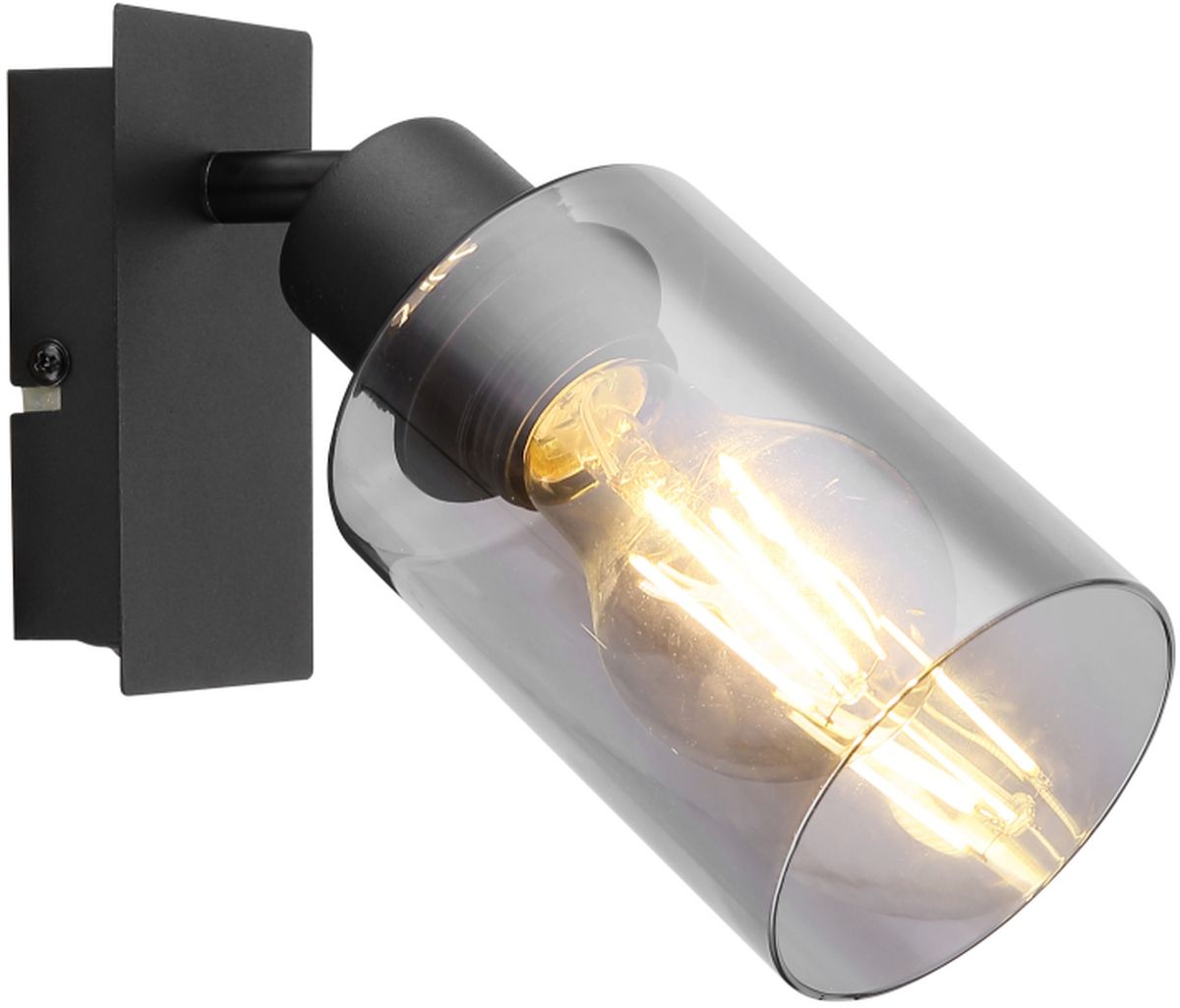 Globo Lighting Hadera lámpara de pared 1x15 W negro-ahumado 15465-1