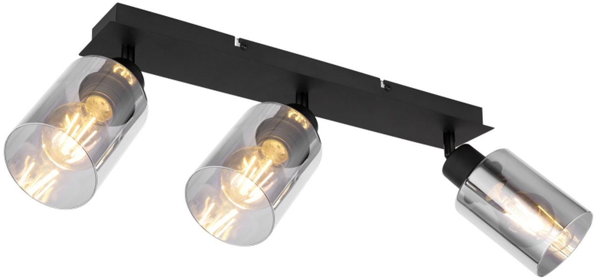 Globo Lighting Hadera lámpara de techo 3x15 W negro-ahumado 15465-3