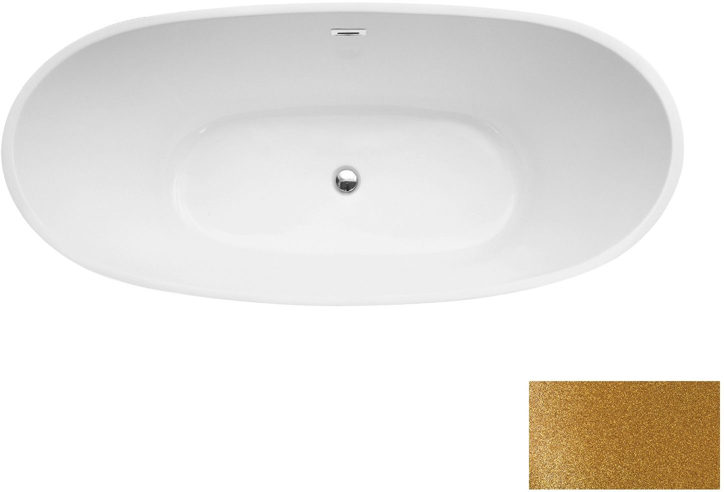Besco Ayla bañera exenta 170x80 cm oval bicolor #WAS-170-AYZC
