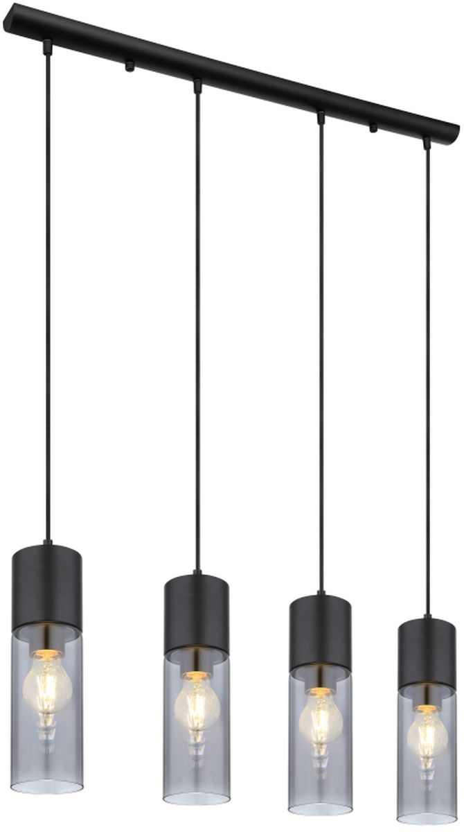Globo Lighting Annika lámpara colgante 4x25 W negro-humado 21000-4HB