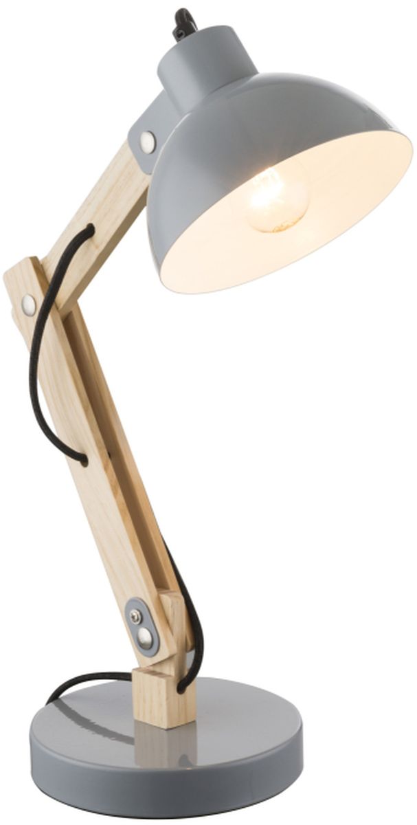 Globo Lighting Tongariro lámpara para escritorio 1x40 W gris-madera 21503