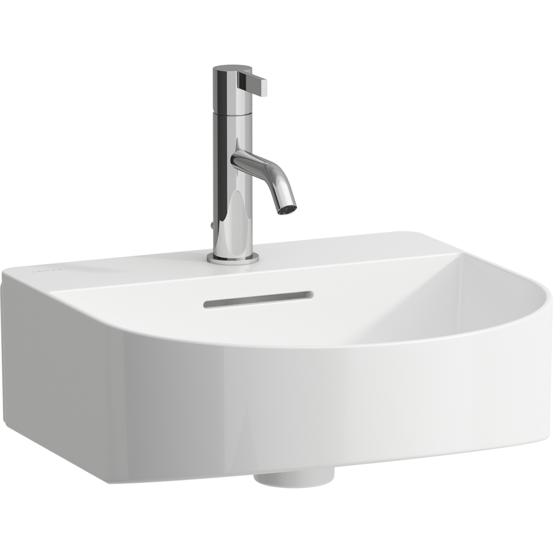 Laufen Sonar lavabo 42x41 cm semicircular clásico blanco brillante H8153410001091