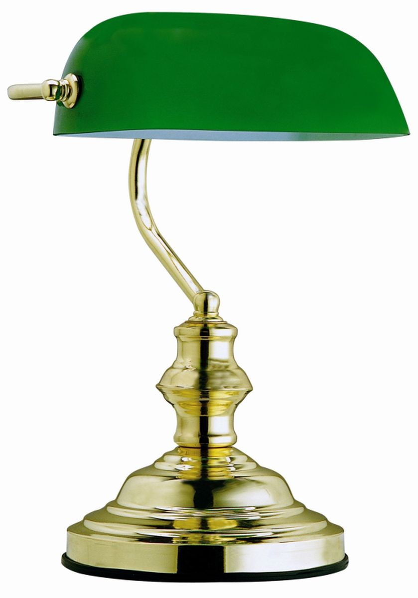 Globo Lighting Antique lámpara para escritorio 1x60 W latón-verde 2491