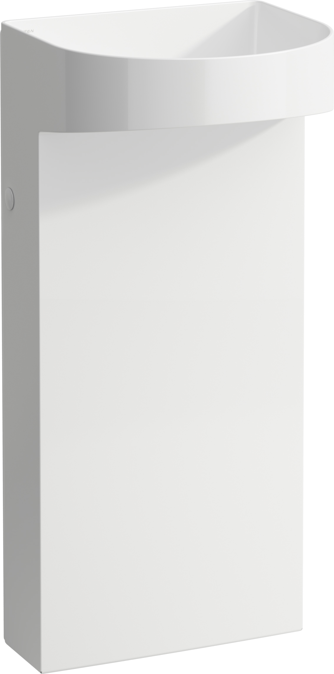 Laufen Sonar lavabo de suelo 41x38 cm semicircular exento blanco brillante H8113414001121