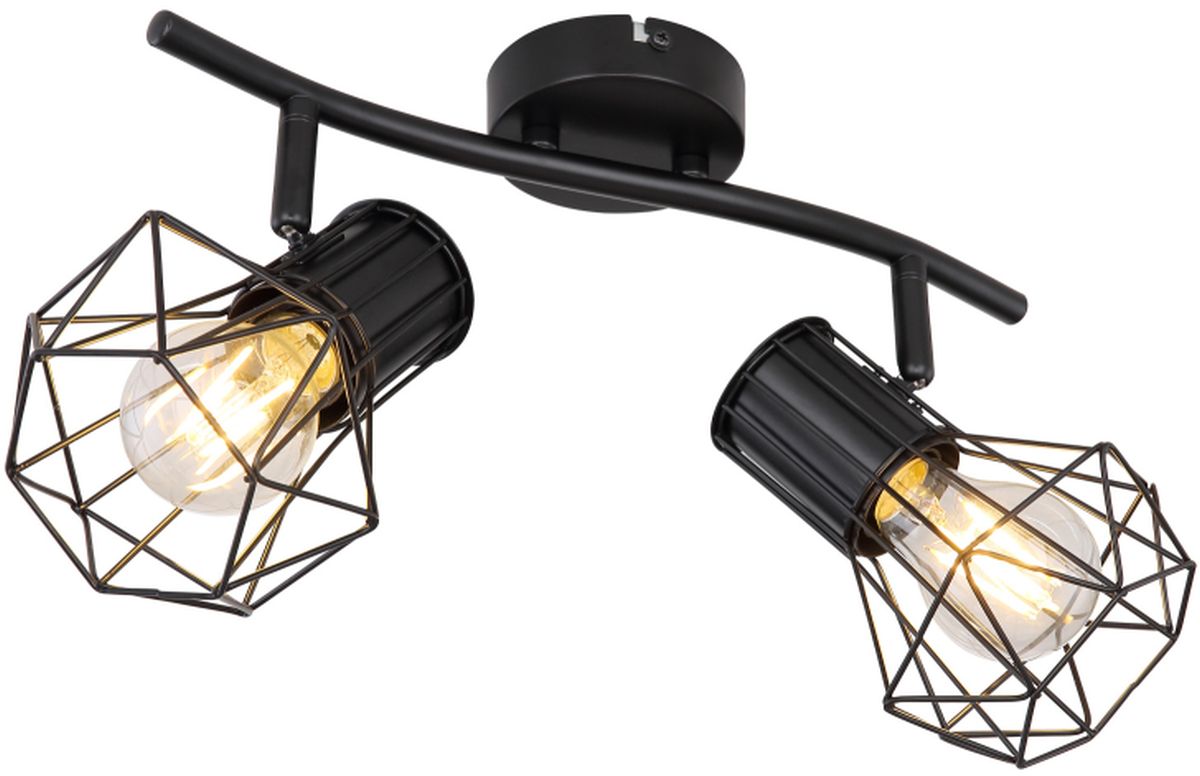 Globo Lighting Priska lámpara de techo 2x40 W negro 54017-2