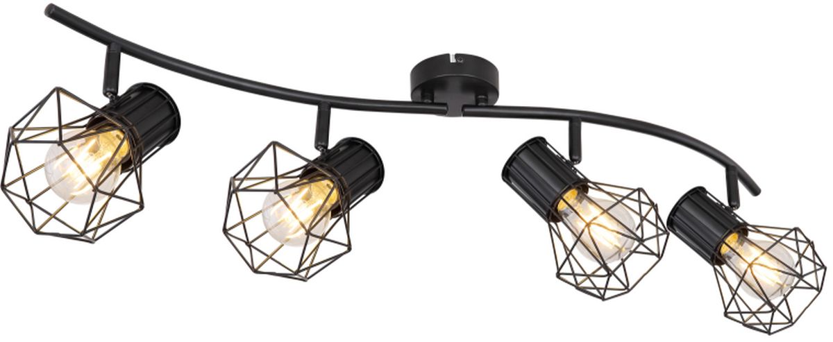 Globo Lighting Priska lámpara de techo 4x40 W negro 54017-4