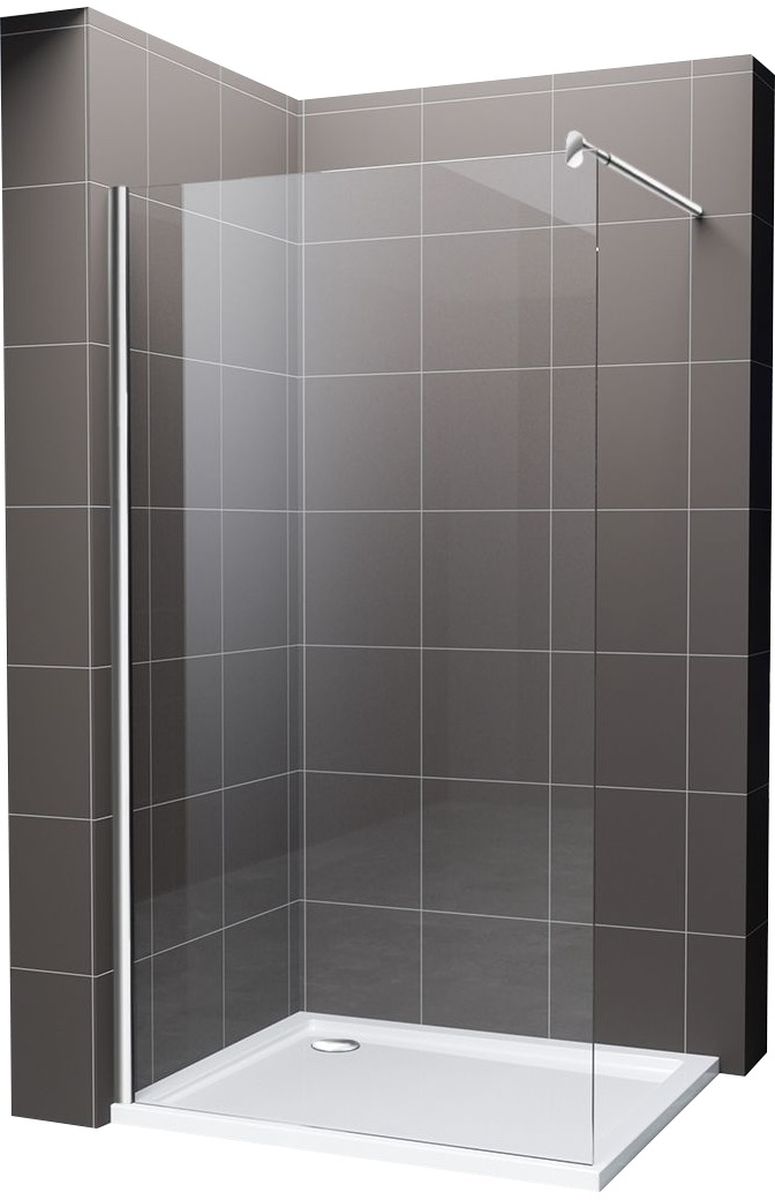 Hagser Bertina mampara de ducha walk-in 80 cm cromo brillante/vidrio transparente HGR14000022