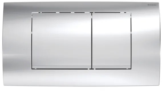 Geberit Twinline botón de descarga para WC cromo brillante-cromo mate 115.899.KH.1