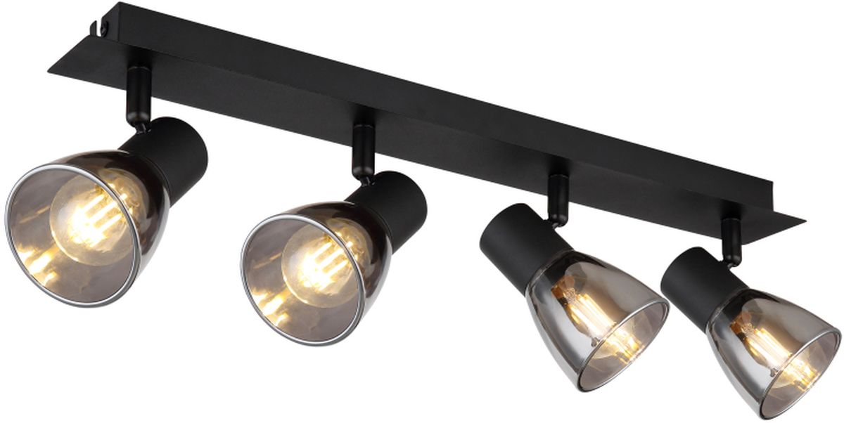 Globo Lighting Claude lámpara de techo 4x40 W negro-ahumado 54307-4