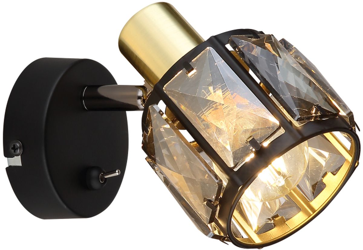 Globo Lighting Indiana lámpara de pared 1x40 W negro-ahumado-oro 54357-1B