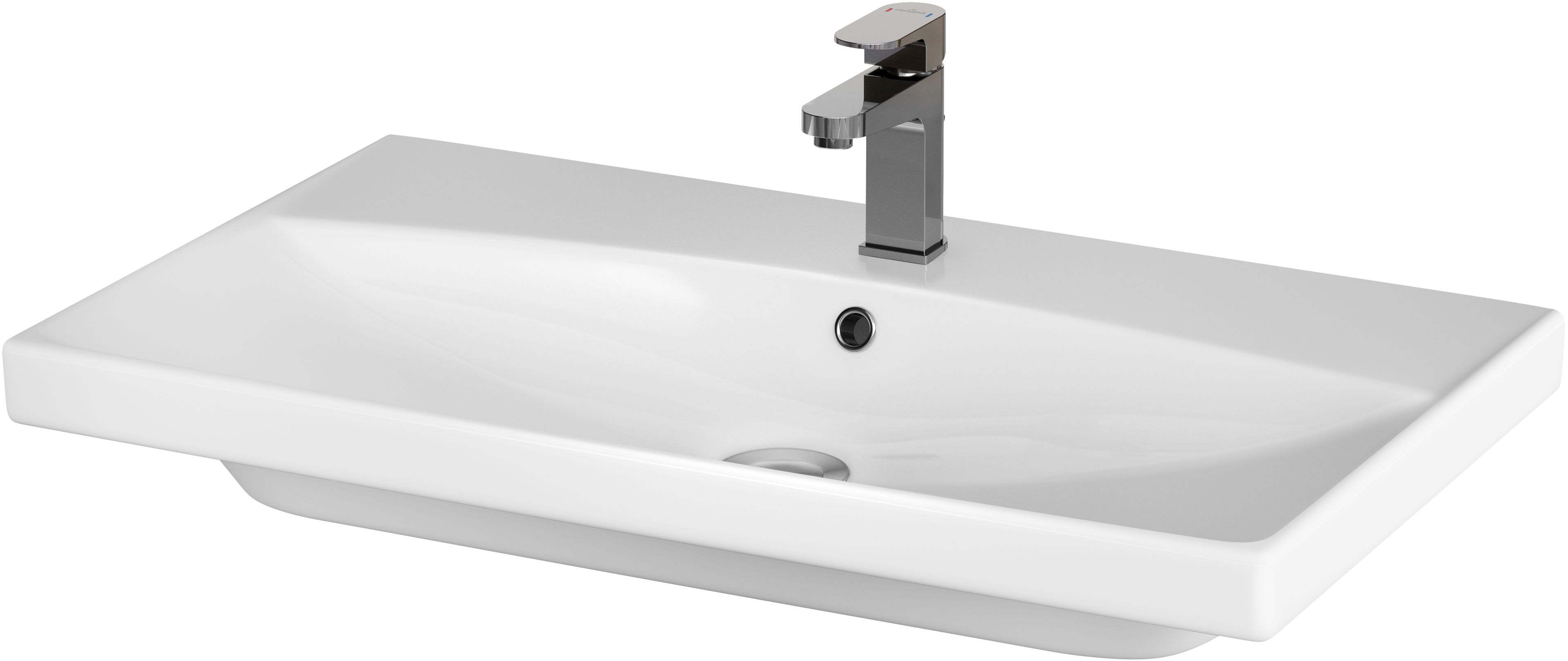Cersanit City lavabo 80.5x45.5 cm rectangular para mueble blanco K35-061