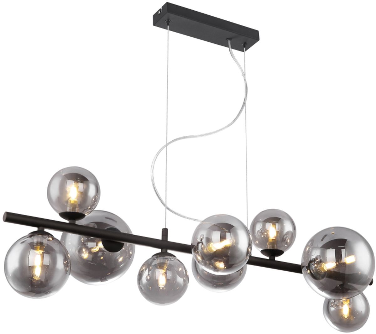 Globo Lighting Riha lámpara colgante x3.5 W negro-humado 56133-9H