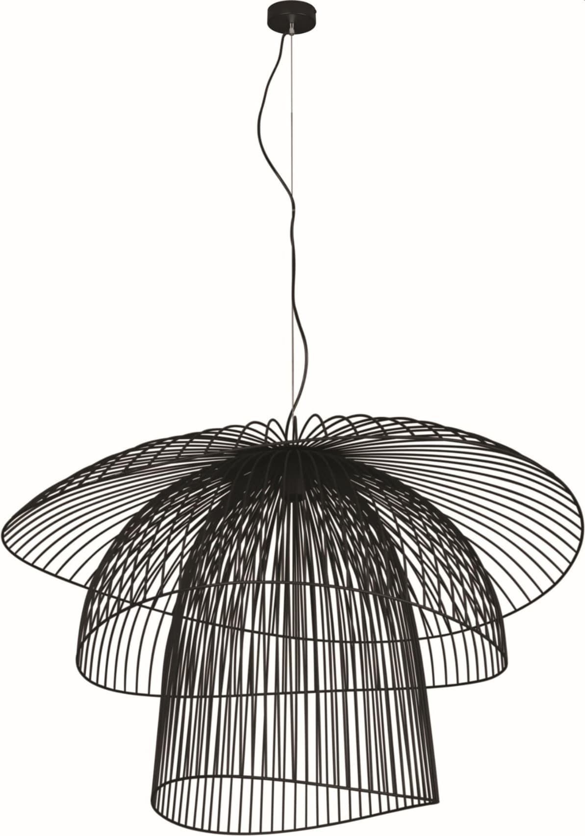 Kaja Plaza lámpara colgante 1x60 W negro KP-12