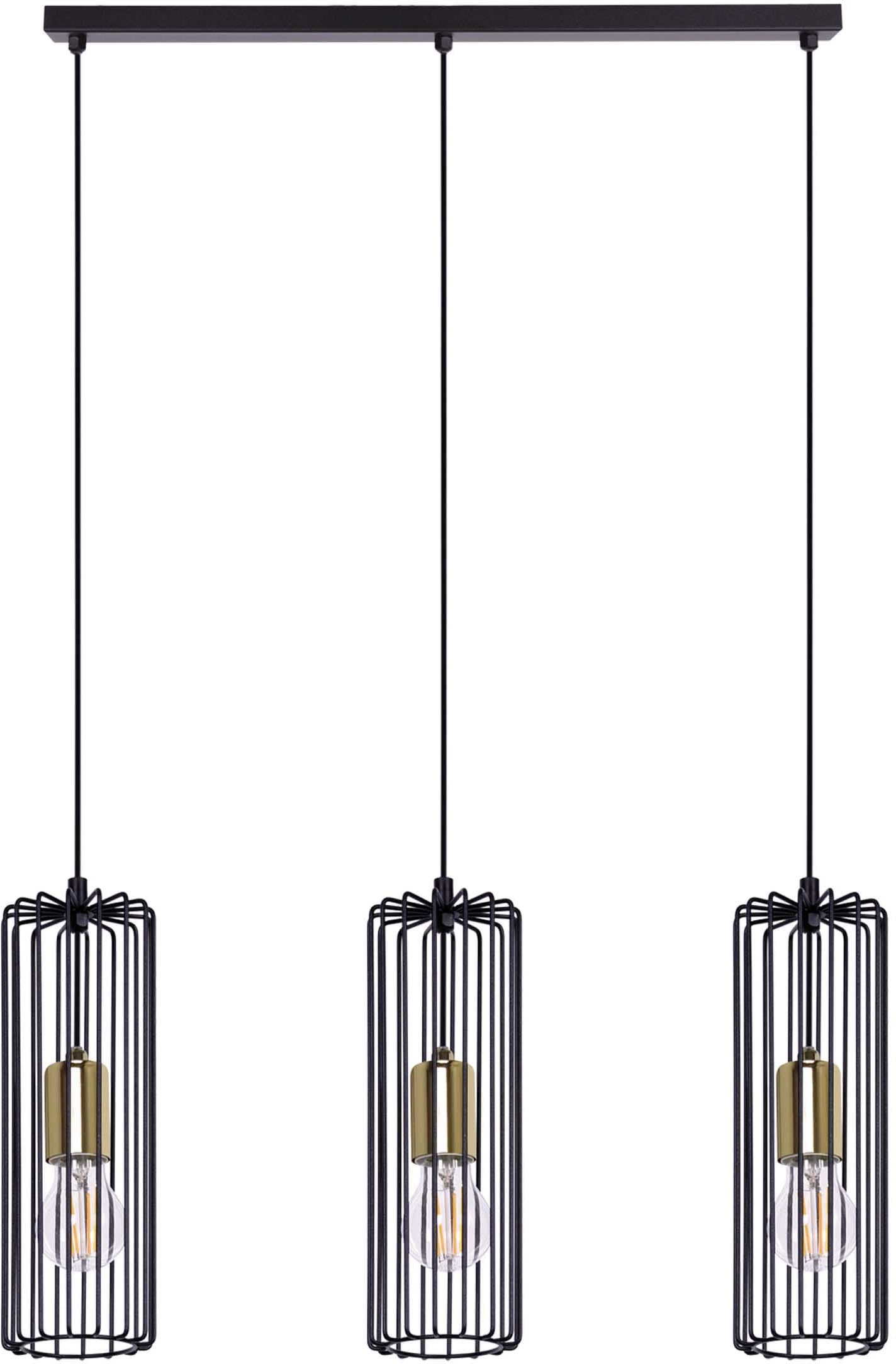 Kaja Gabia lámpara colgante 3x60 W negro K-4936