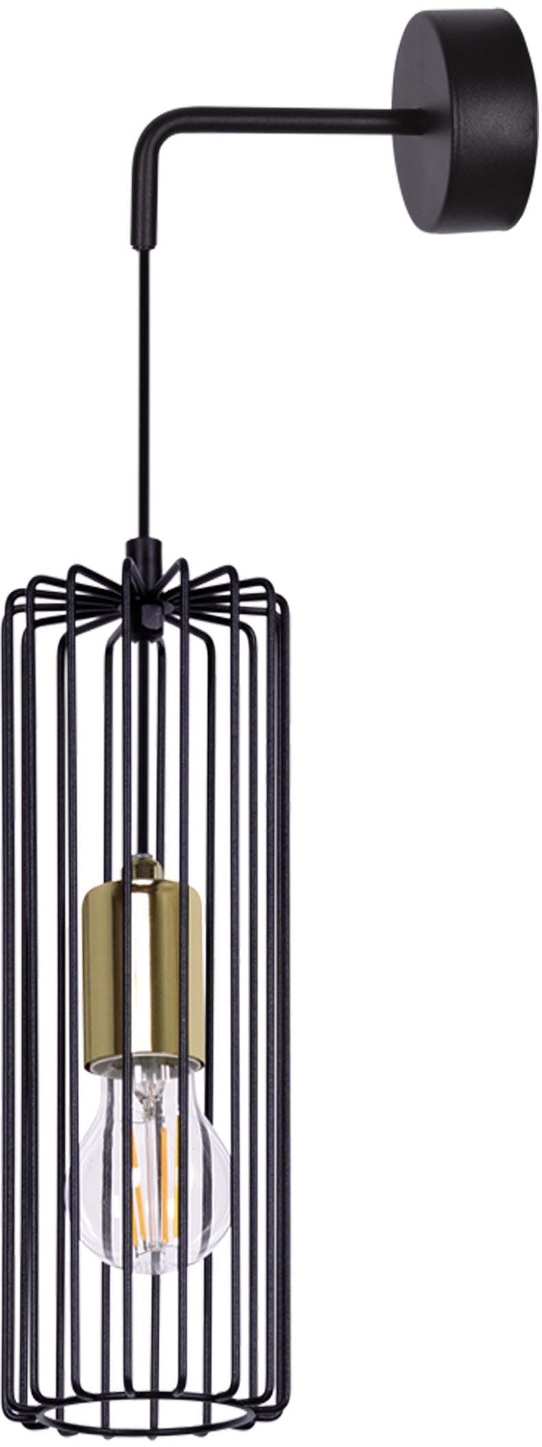 Kaja Gabia lámpara de pared 1x60 W negro-oro K-4939