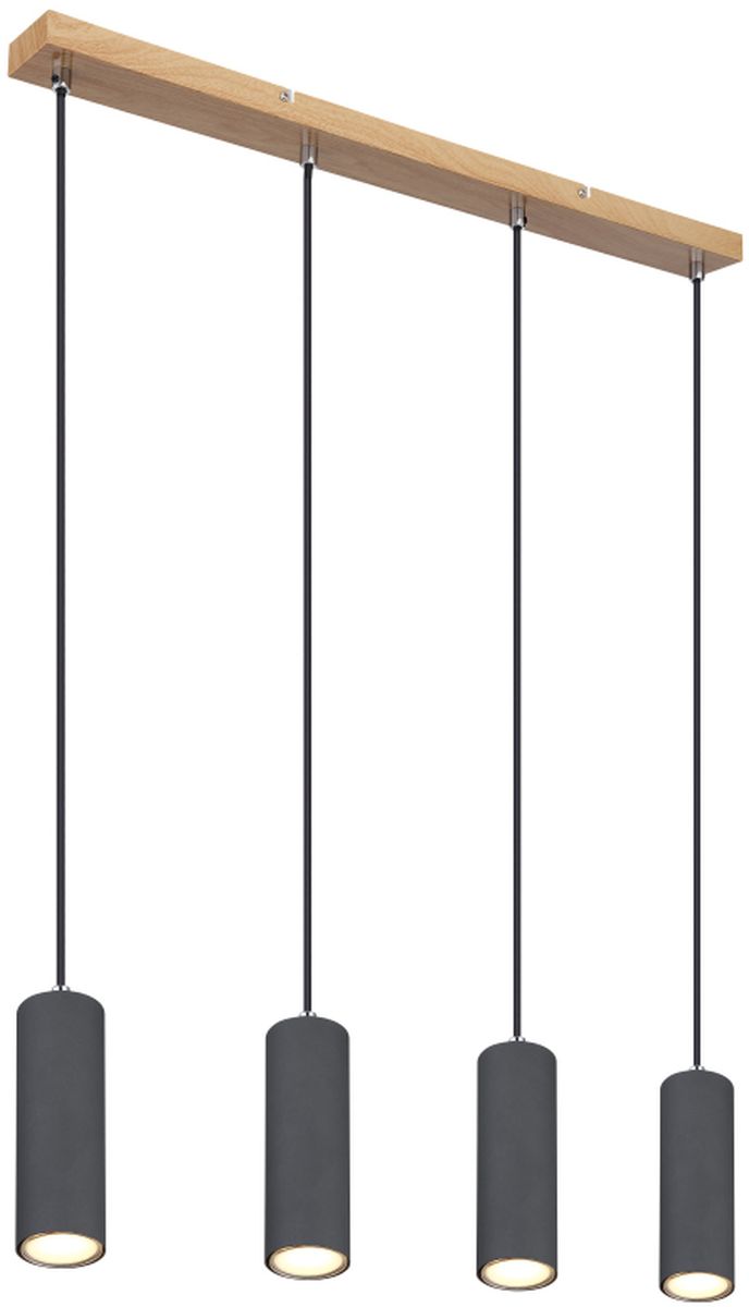 Globo Lighting Robby lámpara colgante 4x35 W madera-grafito 57911-4HG