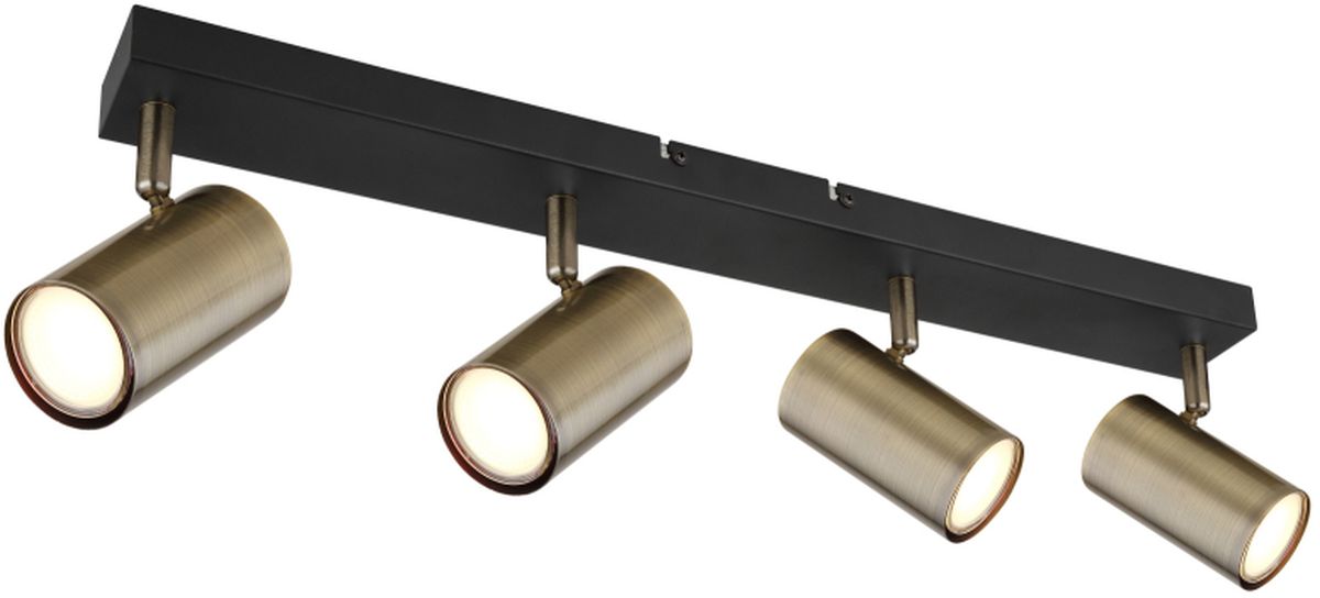 Globo Lighting Robby lámpara de techo 4x35 W negro-latón 57911-4M