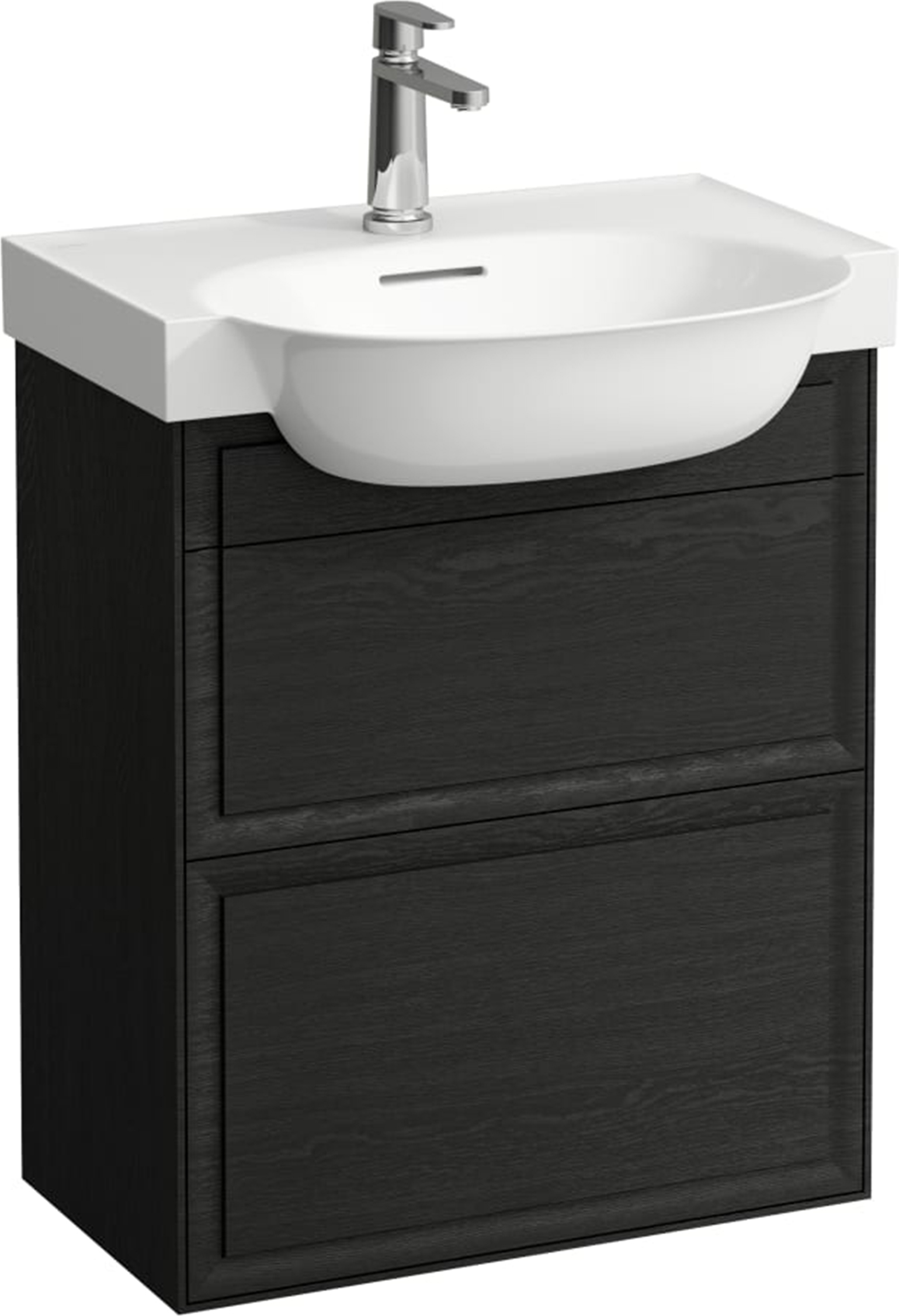 Laufen The New Classic armario 57.6x31.6x67.7 cm suspendido, para lavabo negro-roble H4060320856281
