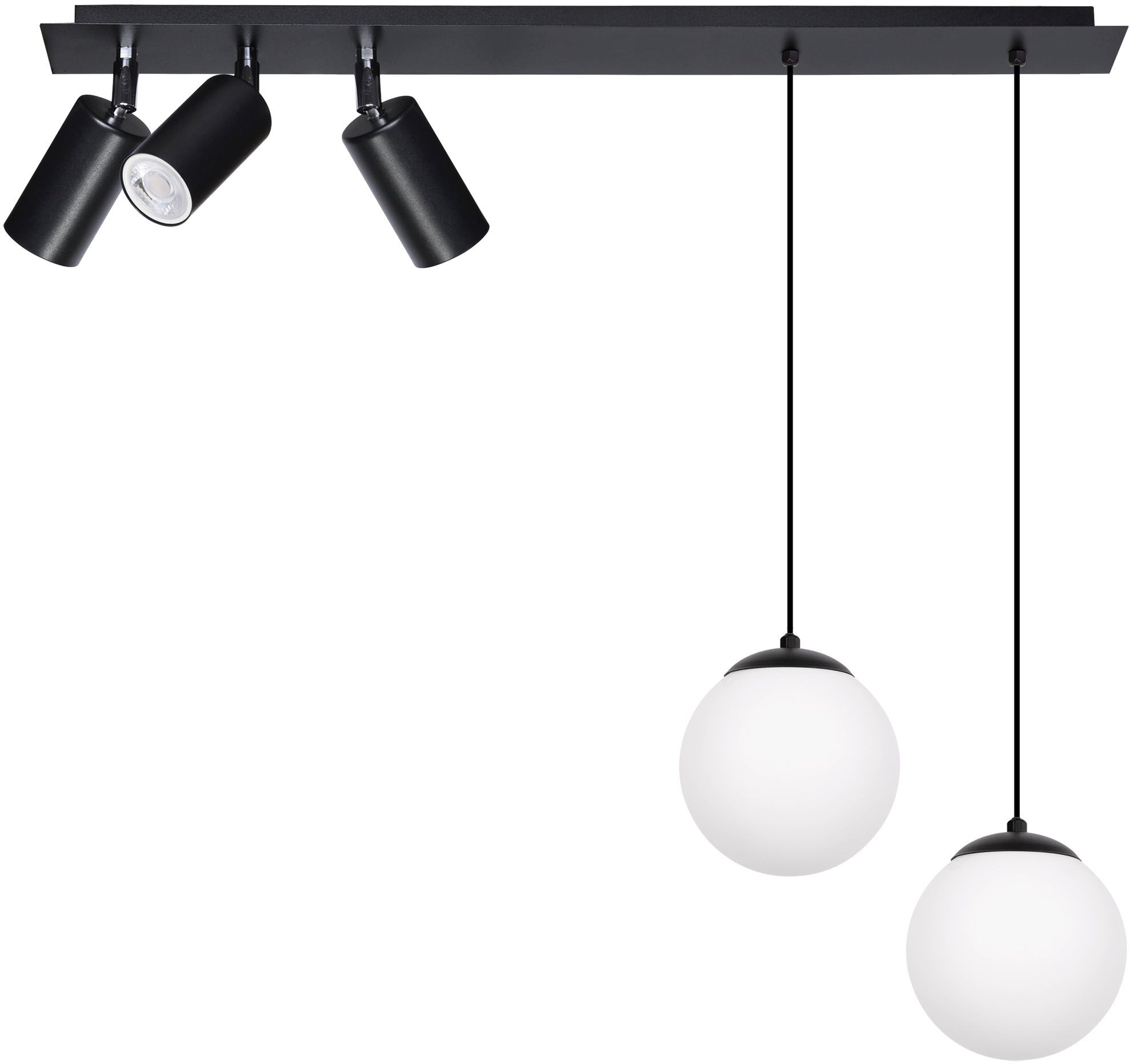 Kaja Albio lámpara de techo 5x40 W blanco-negro K-4138