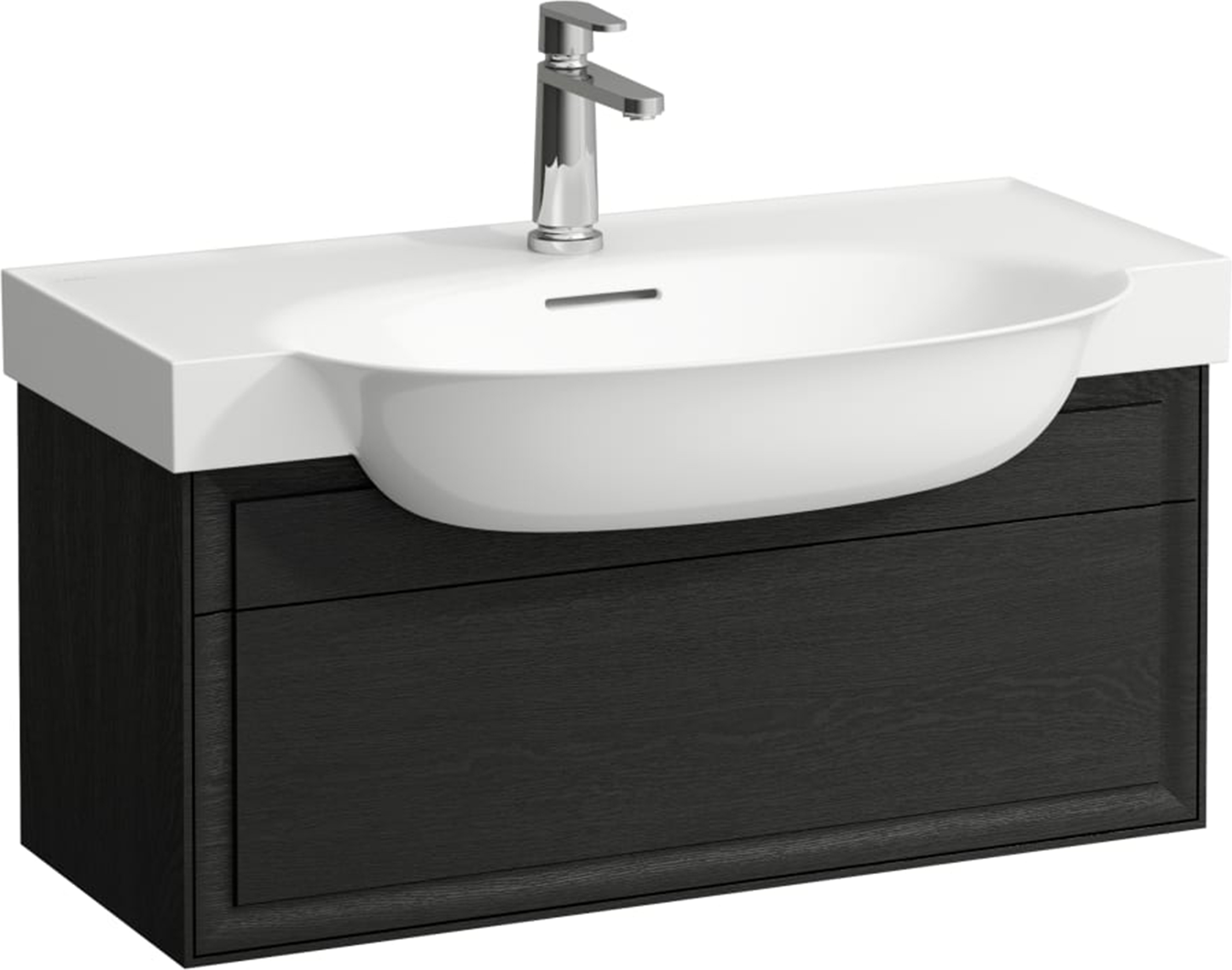 Laufen The New Classic armario 77.6x31.6x34.4 cm suspendido, para lavabo negro-roble H4060410856281