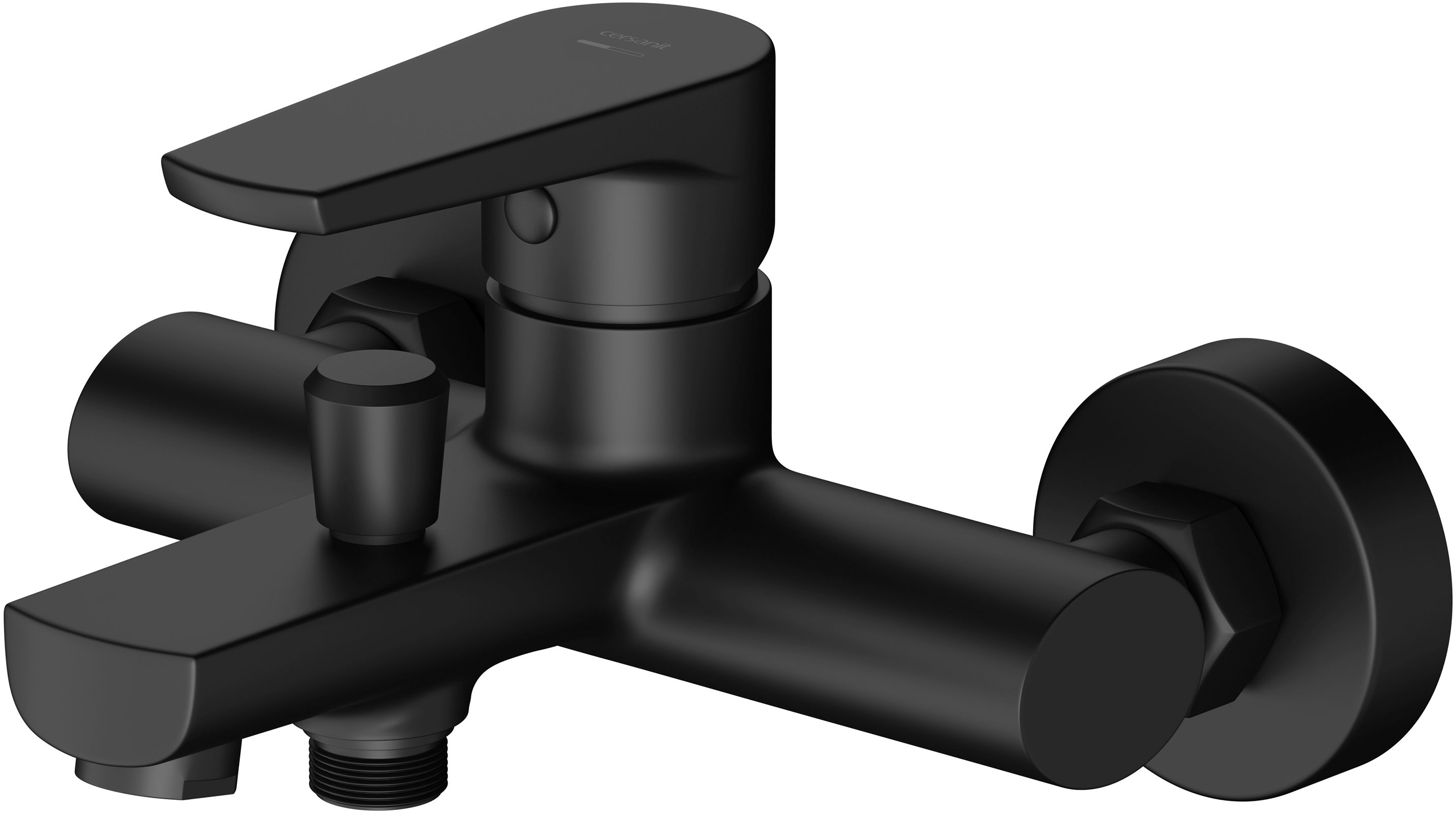 Cersanit Moduo grifo de bañera y ducha a pared negro S951-559