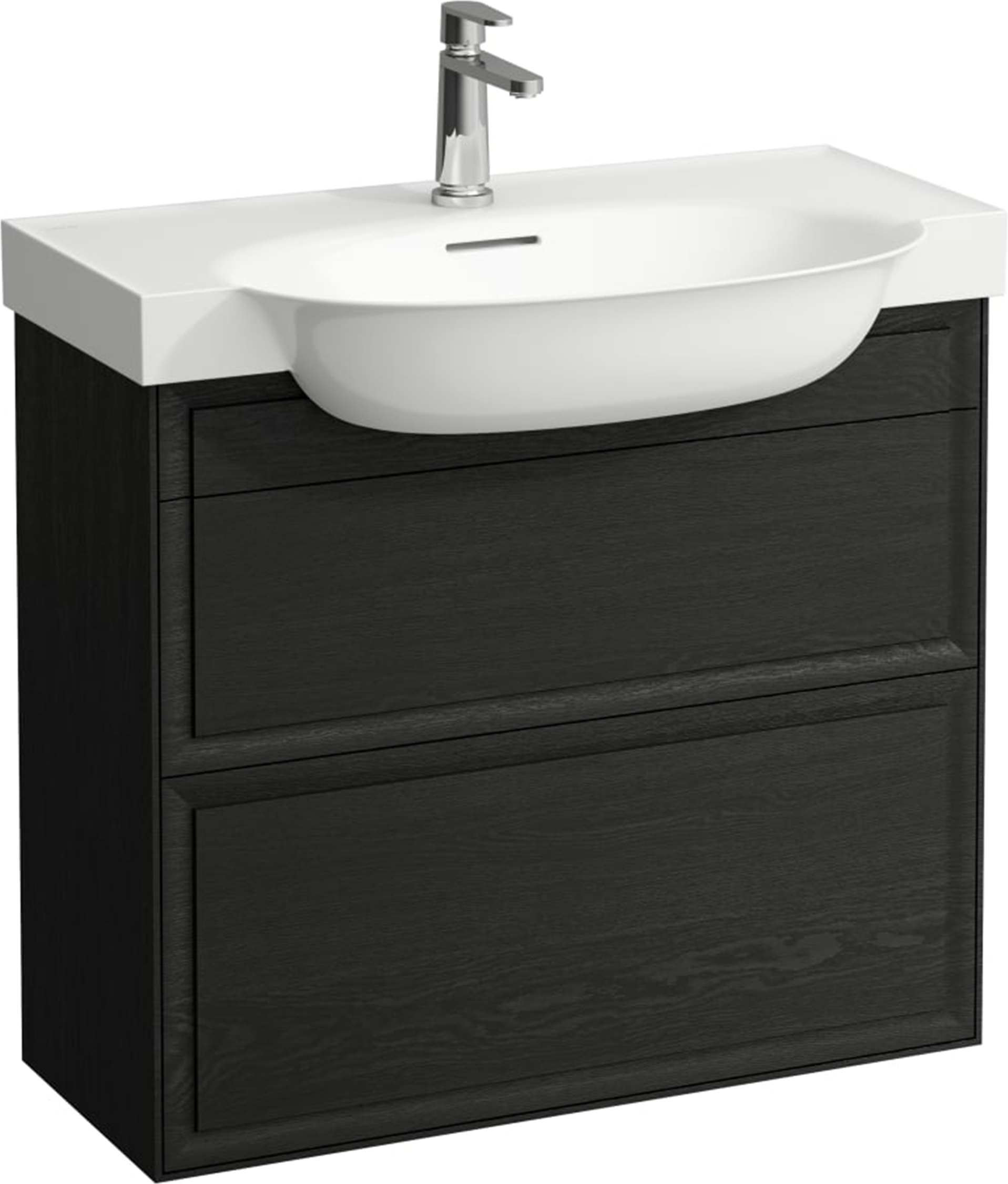 Laufen The New Classic armario 77.6x31.6x67.7 cm suspendido, para lavabo negro-roble H4060420856281