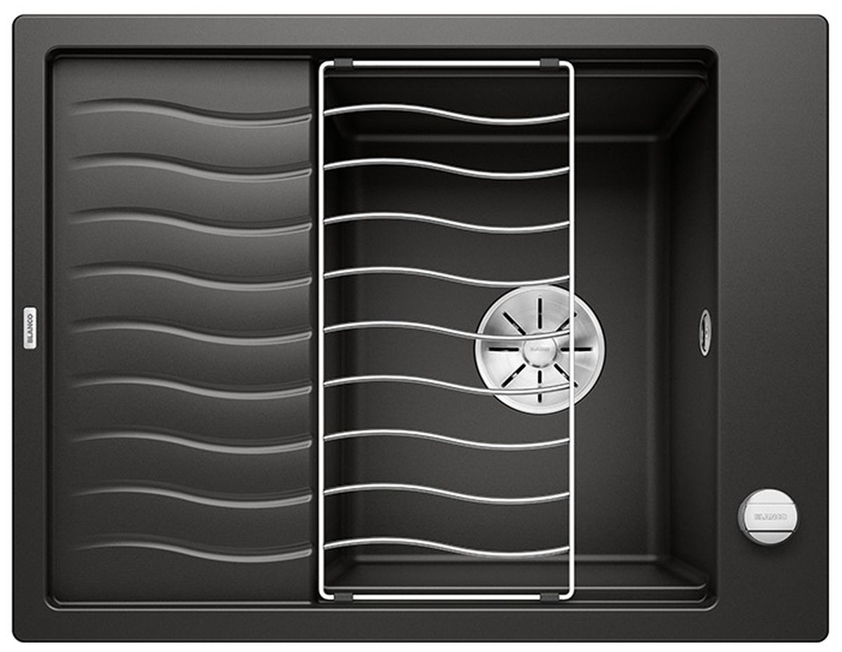 Blanco Elon 45 S fregadero de granito 65x50 cm negro 525879