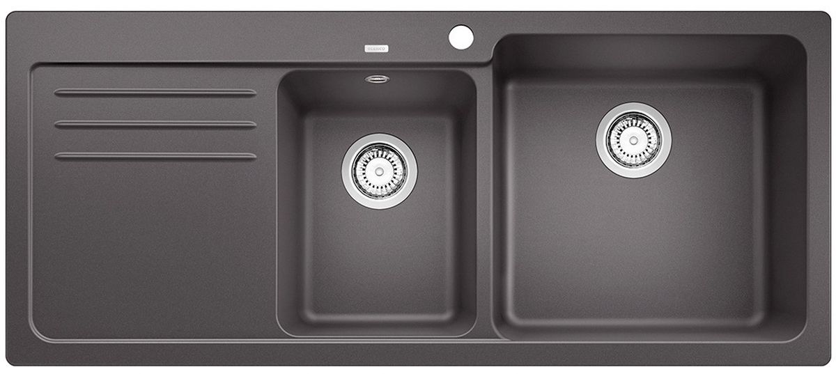 Blanco Naya 8 S fregadero de granito 116x50 cm gris/grafito/ónix 525780