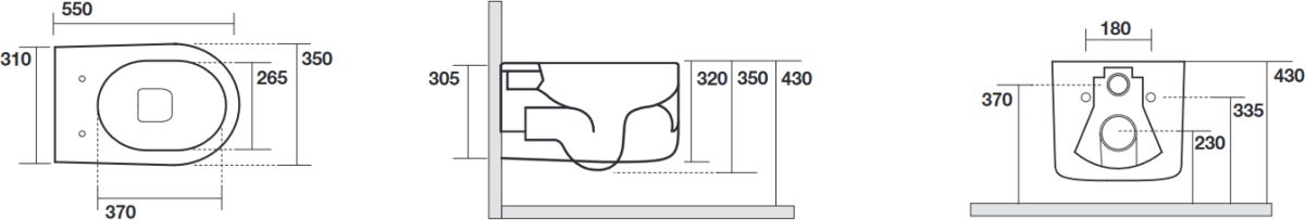 Kerasan Nolita taza de inodoro suspendido verde mate 531411